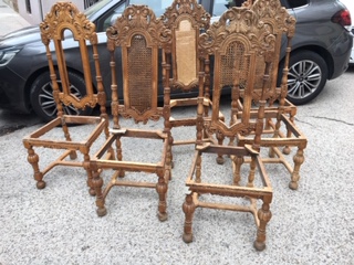 Restauracion de seis sillas en aravaca